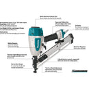 Makita AF635-R 15 Gauge, 2‑1/2" Angled Finish Nailer, 34⁰ (Reconditioned) - ToolSteal.com
