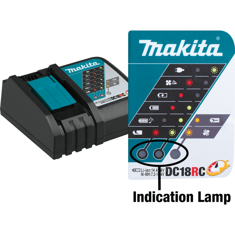 Makita DC18RC 18V LXT® Lithium‑Ion Rapid Optimum Charger, (New) - ToolSteal.com