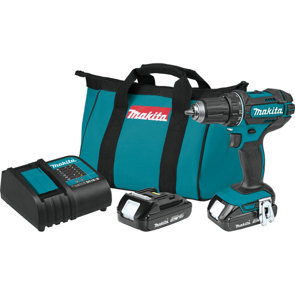 Makita XFD10SY-R 18V LXT Lithium‑Ion Compact Cordless 1/2 in. Driver‑Drill Kit, 1.5Ah, Reconditioned