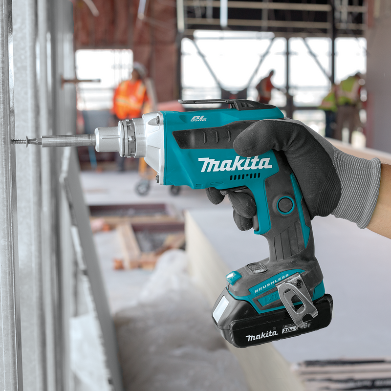 Makita XSF04R-R 18V LXT Lithium‑Ion Compact Brushless Cordless 2,500 RPM Drywall Screwdriver Kit 2.0Ah Reconditioned
