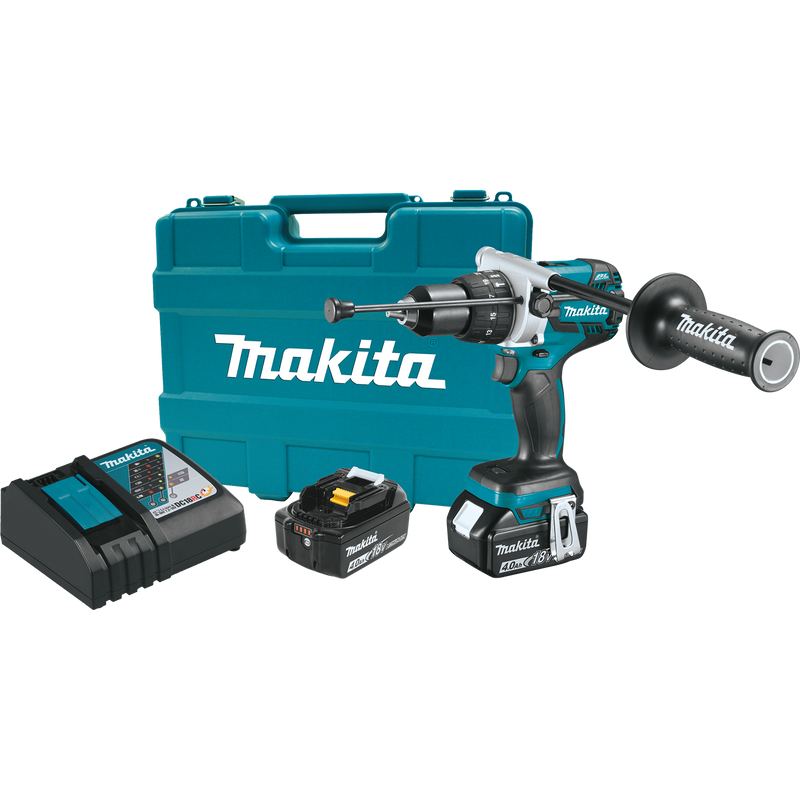 Makita XPH07MB 18V LXT Lithium‑Ion Brushless Cordless 1/2 in. Hammer Driver‑Drill Kit 4.0Ah, New