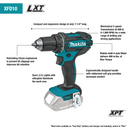 Makita XFD10SY-R 18V LXT Lithium‑Ion Compact Cordless 1/2 in. Driver‑Drill Kit, 1.5Ah, Reconditioned