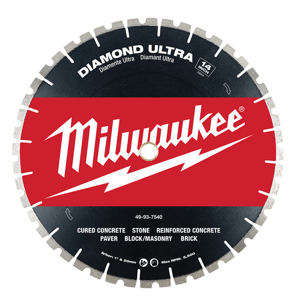 Milwaukee 49-93-7540 14 in. Diamond Ultra Segmented Blade, New