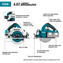 Makita XSH06PT 36V 18V X2 LXT Brushless 7‑1/4 in. Circular Saw Kit 5.0Ah, New