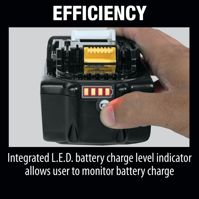 Makita BL1850BDC2 18V LXT Li‑Ion Battery and Rapid Optimum Charger Starter Pack, 5.0 Ah,  New