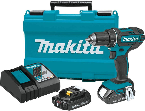 Makita XFD10R 18V LXT® Lithium‑Ion Compact Cordless 1/2" Driver‑Drill Kit 2.0Ah, (Reconditioned) - ToolSteal.com