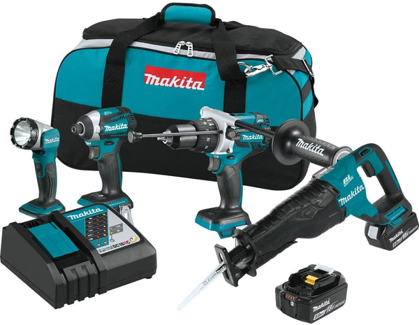 Makita XT450T 18V LXT® Lithium‑Ion Brushless Cordless 4‑Pc. Combo Kit (5.0Ah) (New) - ToolSteal.com