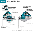 Makita XSH06PT  18V X2 LXT® Lithium‑Ion (36V) Brushless Cordless 7‑1/4” Circular Saw Kit (5.0Ah), (Reconditioned) - ToolSteal.com