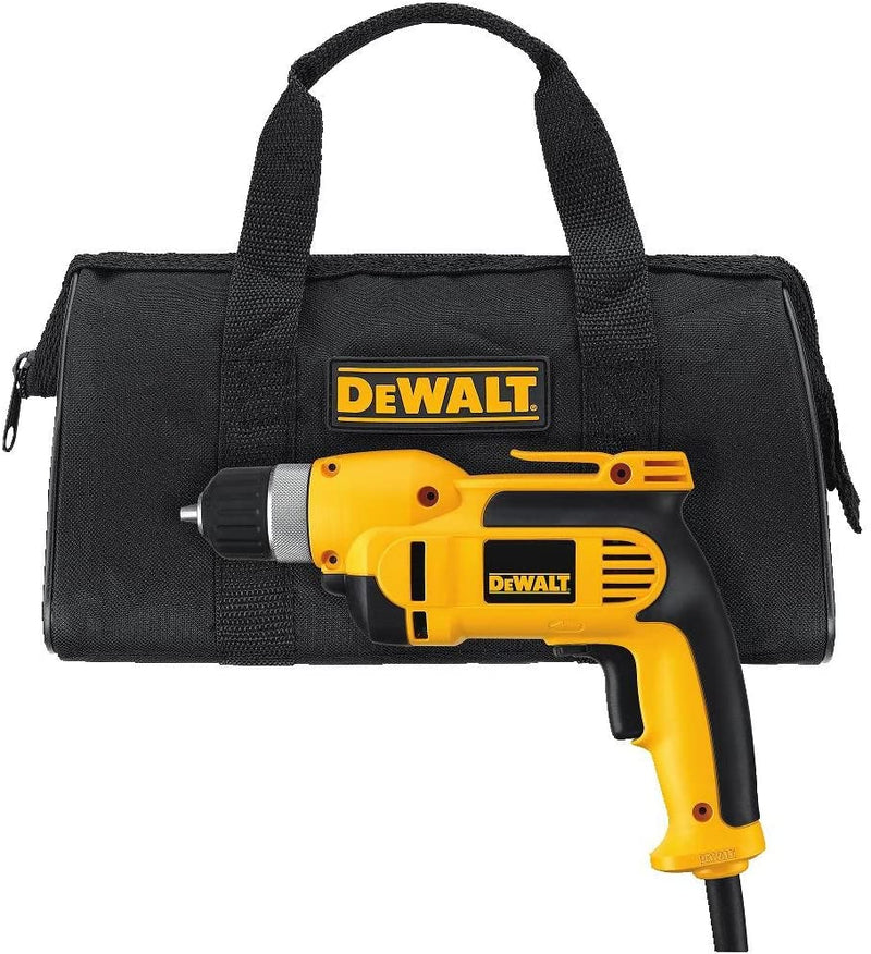 Dewalt DWD110K 3/8" (10MM) VSR Pistol Grip Drill Kit, Keyless Chuck (New) - ToolSteal.com