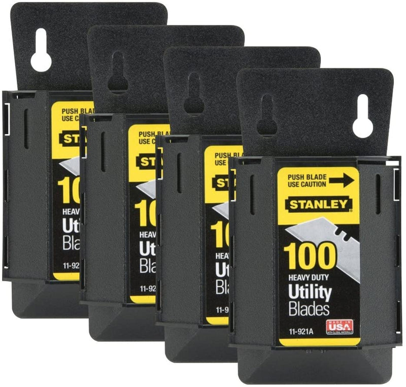 Stanley 11-921A-4 Heavy Duty Utility Blades with Dispenser, 400 Blades New