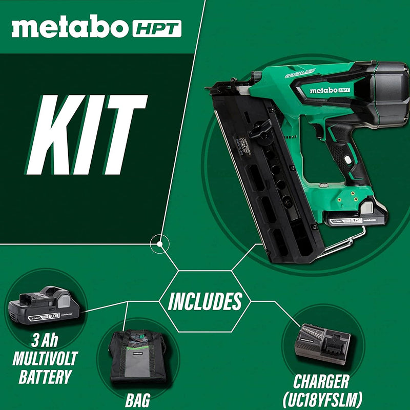 Metabo HPT NR1890DR(S) 3-1/2 Inch 21 Degree 18V Plastic Strip Cordless
