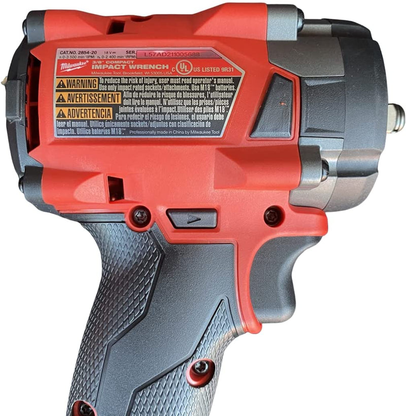 Milwaukee 2854-20 M18 Fuel 3/8 Inch Compact Impact Wrench With Friction Ring, New