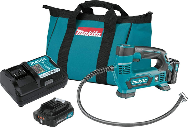 Makita MP100DWRX1 12V max CXT Lithium‑Ion Cordless Inflator Kit 2.0Ah, New