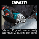 Makita XSJ02Z 18V LXT Lithium‑Ion Cordless 16 Gauge Compact Straight Shear, Tool Only, New