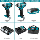 Makita CT324 12V max CXT Lithium‑Ion Cordless 3‑Pc. Combo Kit 1.5Ah, New