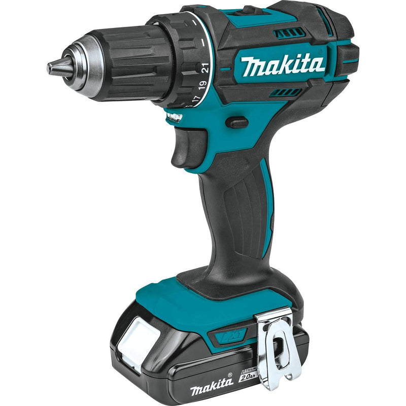 Makita XFD10R 18V LXT® Lithium‑Ion Compact Cordless 1/2" Driver‑Drill Kit 2.0Ah, (Reconditioned) - ToolSteal.com