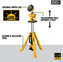 DeWalt DCL079R1 20V MAX Cordless Tripod Light Kit, New