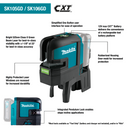 Makita SK106GDNAX-R 12V max CXT Lithium‑Ion Cordless Self‑Leveling Cross‑Line/4‑Point Green Beam Laser Kit 2.0Ah, Reconditioned
