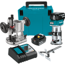 Makita XTR01T7-R 18V LXT Lithium‑Ion Brushless Cordless Compact Router Kit 5.0Ah Reconditioned