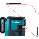 Makita SK105DNAX 12V max CXT Lithium‑Ion Cordless Self‑Leveling Cross‑Line Red Beam Laser Kit 2.0Ah, New