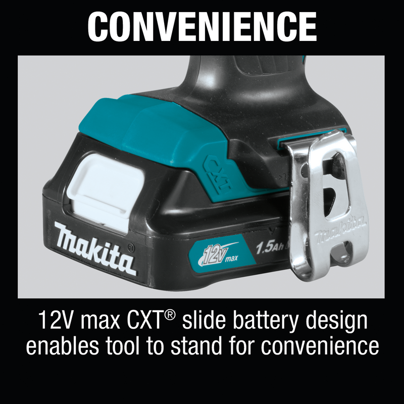 Makita CT232-R 12V max CXT Lithium‑Ion Cordless 2‑Pc. Combo Kit 1.5Ah, Reconditioned