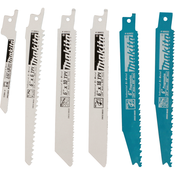 Makita 723086-A-A 6 Pc. Recipro Saw Blade Assortment Pack New