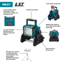 Makita DML811 18V LXT Lithium‑Ion Cordless/Corded Work Light, Light Only, New
