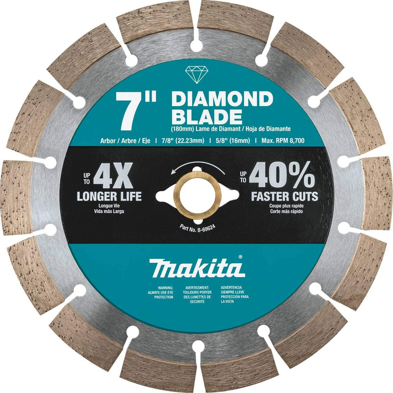 Makita B-69624 7 Inch Diamond Blade, Segmented, General Purpose, New