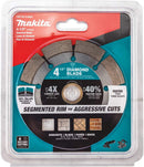 Makita B-69593 4‑1/2 Inch Diamond Blade, Segmented, General Purpose, New