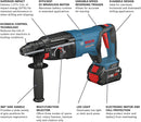 Bosch GBH18V-26DK24 18V EC Brushless SDS-plus® Bulldog™ 1 In. Rotary Hammer Kit with (2) CORE18V 8.0 Ah Performance Batteries, (New) - ToolSteal.com