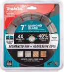 Makita B-69624 7 Inch Diamond Blade, Segmented, General Purpose, New