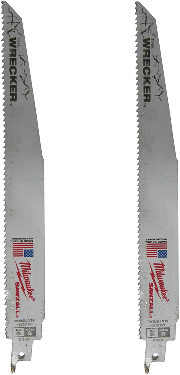 Milwaukee 48-00-5706 The Wrecker Multi-Material Sawzall 9 in. 7-11 Tpi 5Pk, New