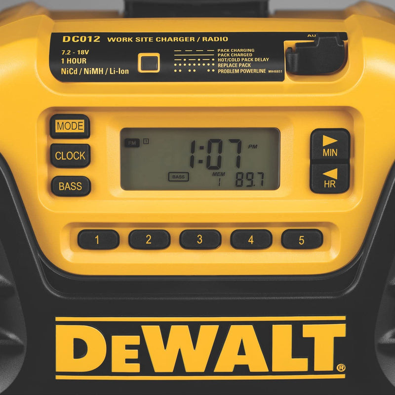 Dewalt DC012 7.2V-18V Radio and Battery Charger (New) - ToolSteal.com