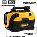 Dewalt DCV581H 18/20V Max Cordless/Corded Wet-Dry Vacuum (New) - ToolSteal.com