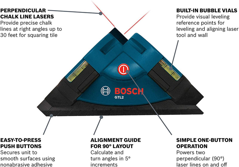 Bosch GTL2 Laser Level Square, New