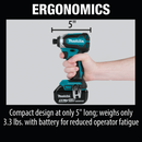 Makita XDT13T-R 18V LXT Lithium‑Ion Compact Brushless Cordless Impact Driver Kit 5.0Ah, Reconditioned