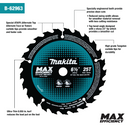 Makita B-62963 6‑1/2" 25T Carbide‑Tipped Max Efficiency Circular Saw Blade, Framing (New) - ToolSteal.com