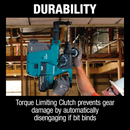 Makita XRH011TWX 18V LXT Lithium‑Ion Brushless Cordless 1 inch Rotary Hammer Kit, accepts SDS‑PLUS bits, w/ HEPA Dust Extractor Attachment 5.0Ah, New