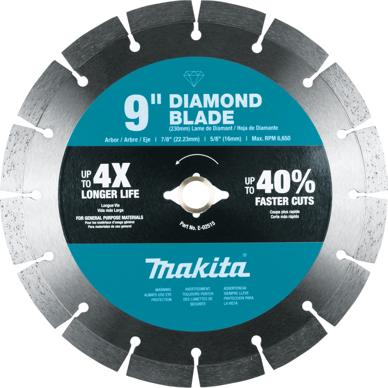 Makita E-02515 9 in. Diamond Blade, Segmented, General Purpose, New