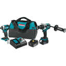 Makita XT268T-R 18 Volt LXT Li-Ion Brushless Cordless 2-Piece Combo Kit 5.0 Ah, Reconditioned