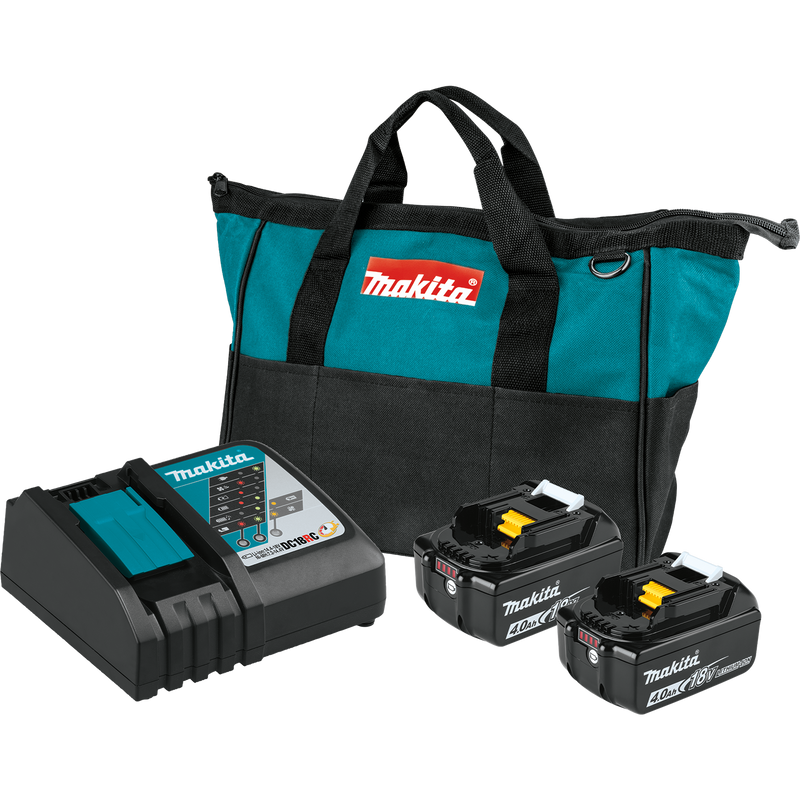 Makita BL1840BDC2-R 18V LXT® Lithium‑Ion Battery and Rapid Optimum Charger Starter Pack (4.0Ah) Reconditioned