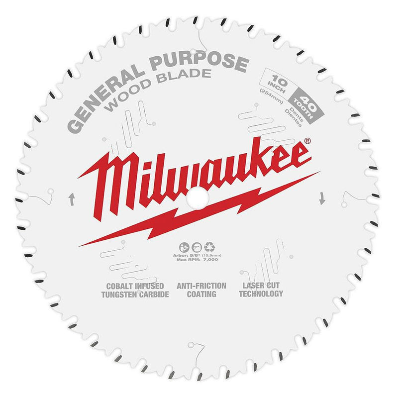 Milwaukee 48-40-1024 10 in. 40T General Purpose Circular Saw Blade, New