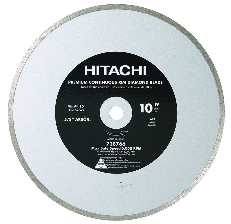 Metabo HTP 728766 10-Inch Wet and Dry Cut Continuous Rim Diamond Saw Blade, New