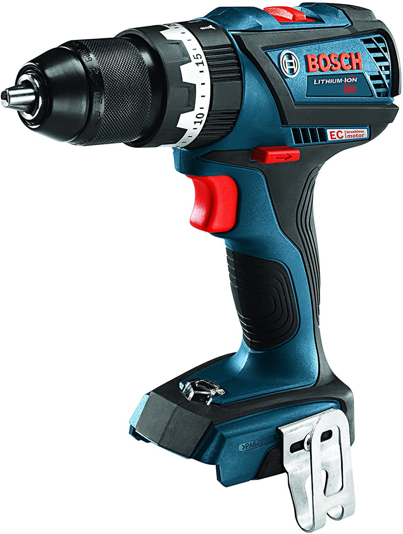 Bosch HDS183B-RT 18V Lithium-Ion EC Brushless Compact Tough 1/2 in. Cordless Hammer Drill Driver, Tool Only Reconditioned