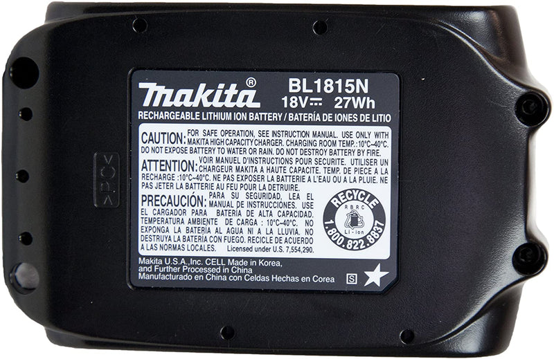 Makita BL1815N-R 18 Volt Compact Lithium-Ion Battery, 1.5Ah Reconditioned