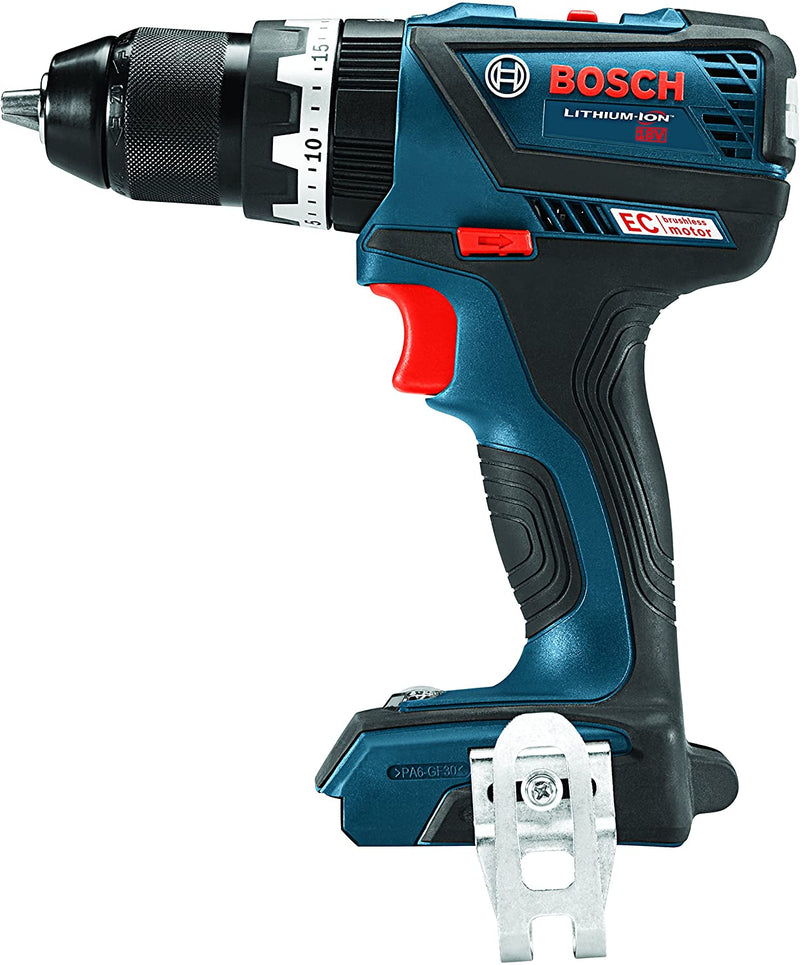 Bosch HDS183B-RT 18V Lithium-Ion EC Brushless Compact Tough 1/2 in. Cordless Hammer Drill Driver, Tool Only Reconditioned
