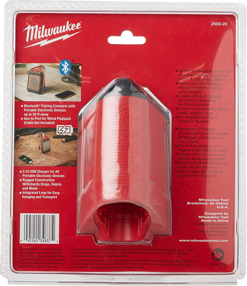 Milwaukee 2592-20 M12 Wireless Jobsite Speaker, New