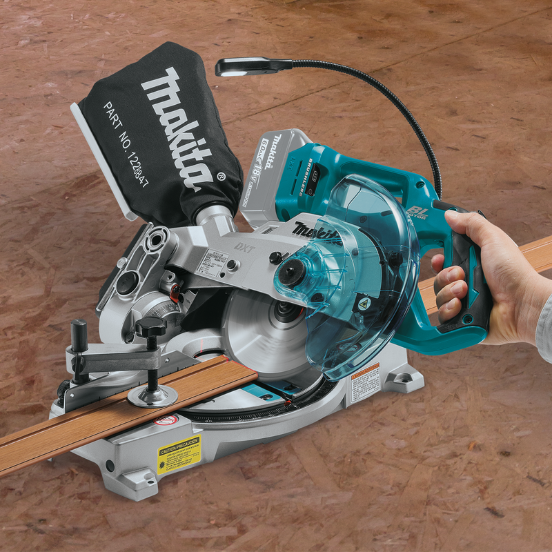 Makita XSL05Z-R 18V LXT Lithium‑Ion Brushless Cordless 6‑1/2 in. Compact Dual‑Bevel Compound Miter Saw with Laser, Tool Only, Reconditioned