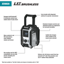 Makita XRM09B-R 18V LXT/CXT Li‑Ion Cordless Bluetooth Job Site Radio, Tool Only, Reconditioned