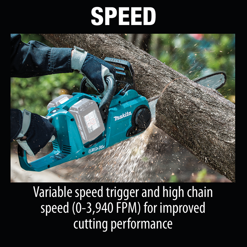 Makita XCU03Z-R 36V 18V X2 LXT Brushless 14 in. Chain Saw, Tool Only, Reconditioned
